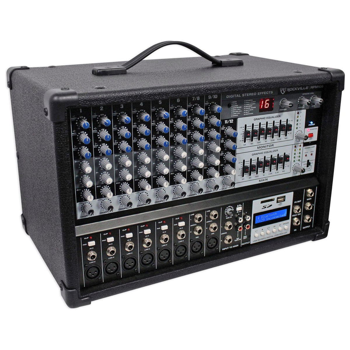 (2) JBL JRX225 Dual 15" 4000w DJ/PA Speakers+Powered 12-Ch. Mixer w/ 7 Band EQ