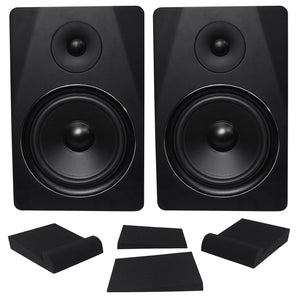 2) Rockville DPM5B Dual Powered 5.25" 300w Active Recording Studio Monitors+Pads