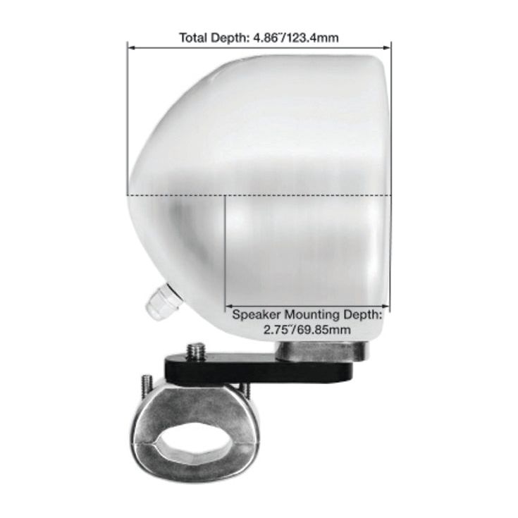 MS40B Black 4" Marine Speakers 2-Pack + MAC40S Chrome Pods Bundle