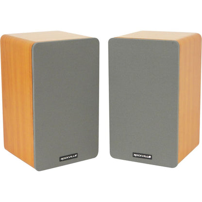 RockShelf 54C Classic 5.25" Home Bookshelf Speakers w/29" Stands