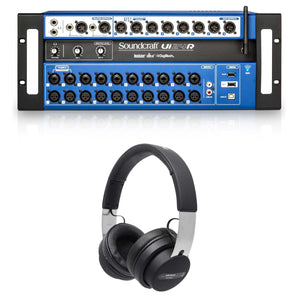 Soundcraft Ui24R Digital Mixer w/Wifi+App Control+Recording Ui 24R + Headphones