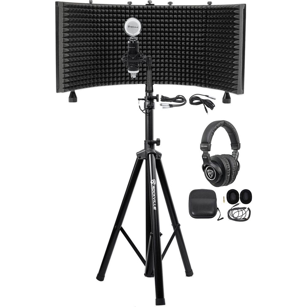 RockShield 3 Isolation Shield + RCM03 Mic + PRO-M50 Headphones Bundle