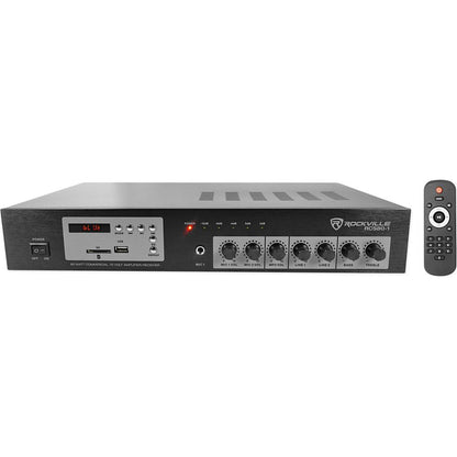 Rockville RCS80-1 60 Watt 70v Commercial/ Restaurant Amplifier/Bluetooth Receiver