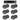 6000w (6) Zone Home Theater Bluetooth Receiver+12) Black 8" Ceiling Speakers