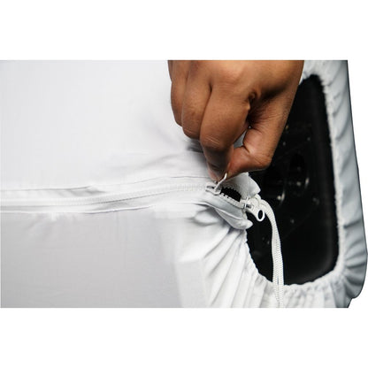 2 Rockville White 10" PA DJ Speaker Covers+Scrims+Stands+Lights 4 Wedding Church