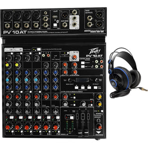 Peavey PV 10AT PV10AT Mixer,4 mic in,Bluetooth/USB/Effects+AutoTune+Headphones