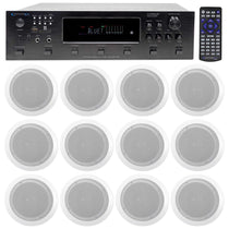 H12X500UBT 6-Zone Receiver + (12) 6.5 In Ceiling Speakers