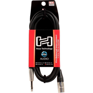 2 Hosa HSX-010 10 Foot Rean 1/4" TRS - XLR 3 Pin Male PRO Speaker Cables
