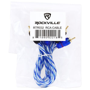Rockville RTR032 3 Foot 2 Channel Twisted Pair RCA Cable Split Pin, 100% Copper