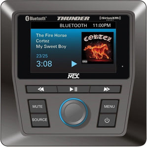 MTX Bluetooth Receiver w/ SiriusXM+Tower Speakers+Whip For RZR/ATV/UTV/Cart