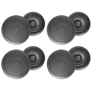 (8) Rockville HC655 6.5" 500 Watt Black In-Ceiling Home Theater Speakers 8 Ohm
