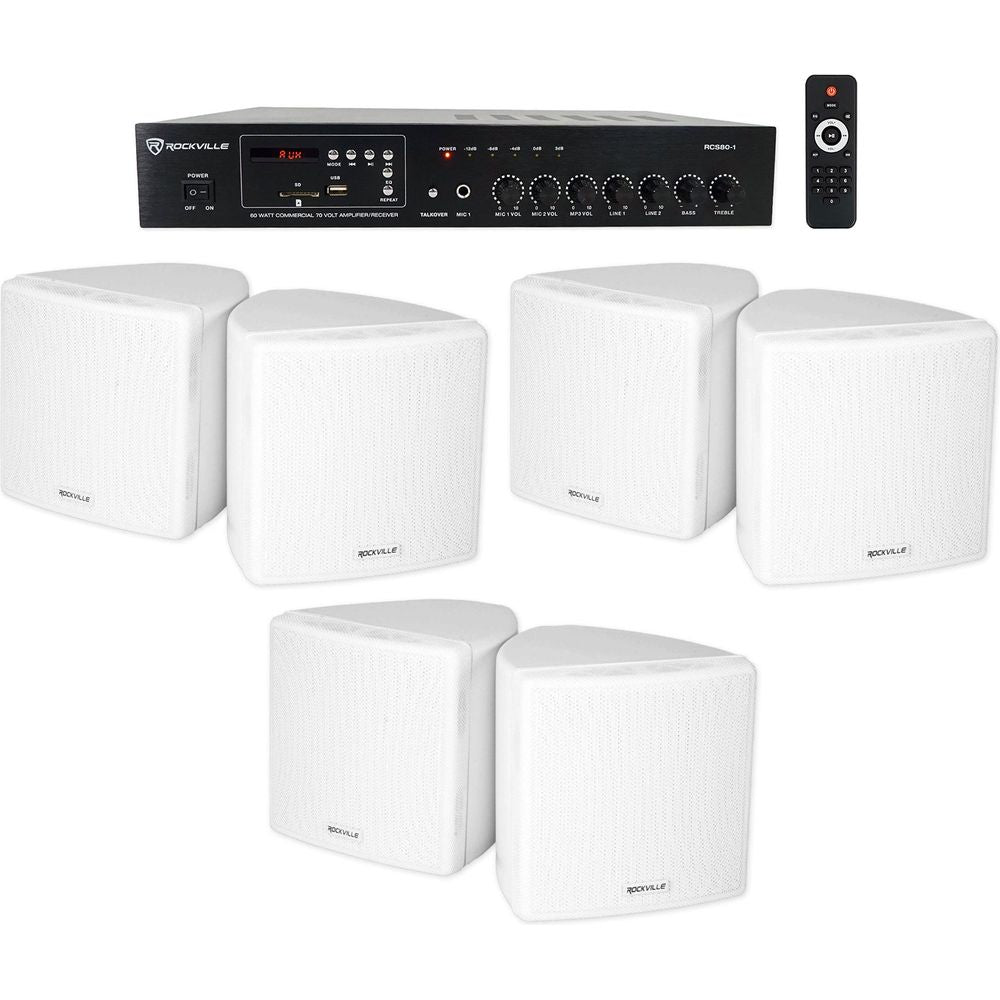 RCS80-1 + Cube 70V White 6-Pack