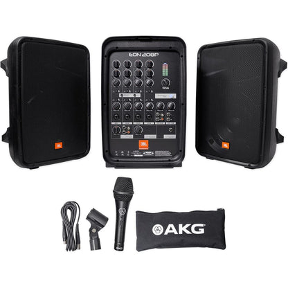 EON208P PA System with Wireless Mics & Stands