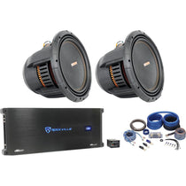 (2) MOJO 1212 12" Competition Subwoofers + Amplifier + Amp Kit