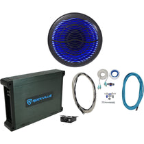 MS10LB 10 LED Subwoofer + dBM12 Marine Mono Amp Bundle