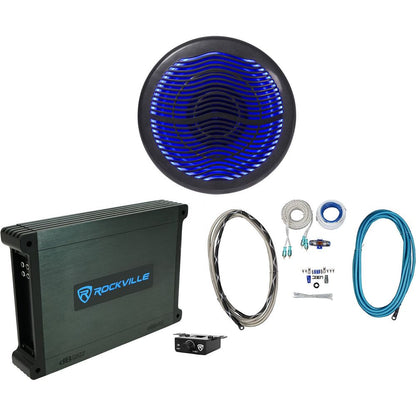 MS10LB 10 LED Subwoofer + dBM12 Marine Mono Amp Bundle