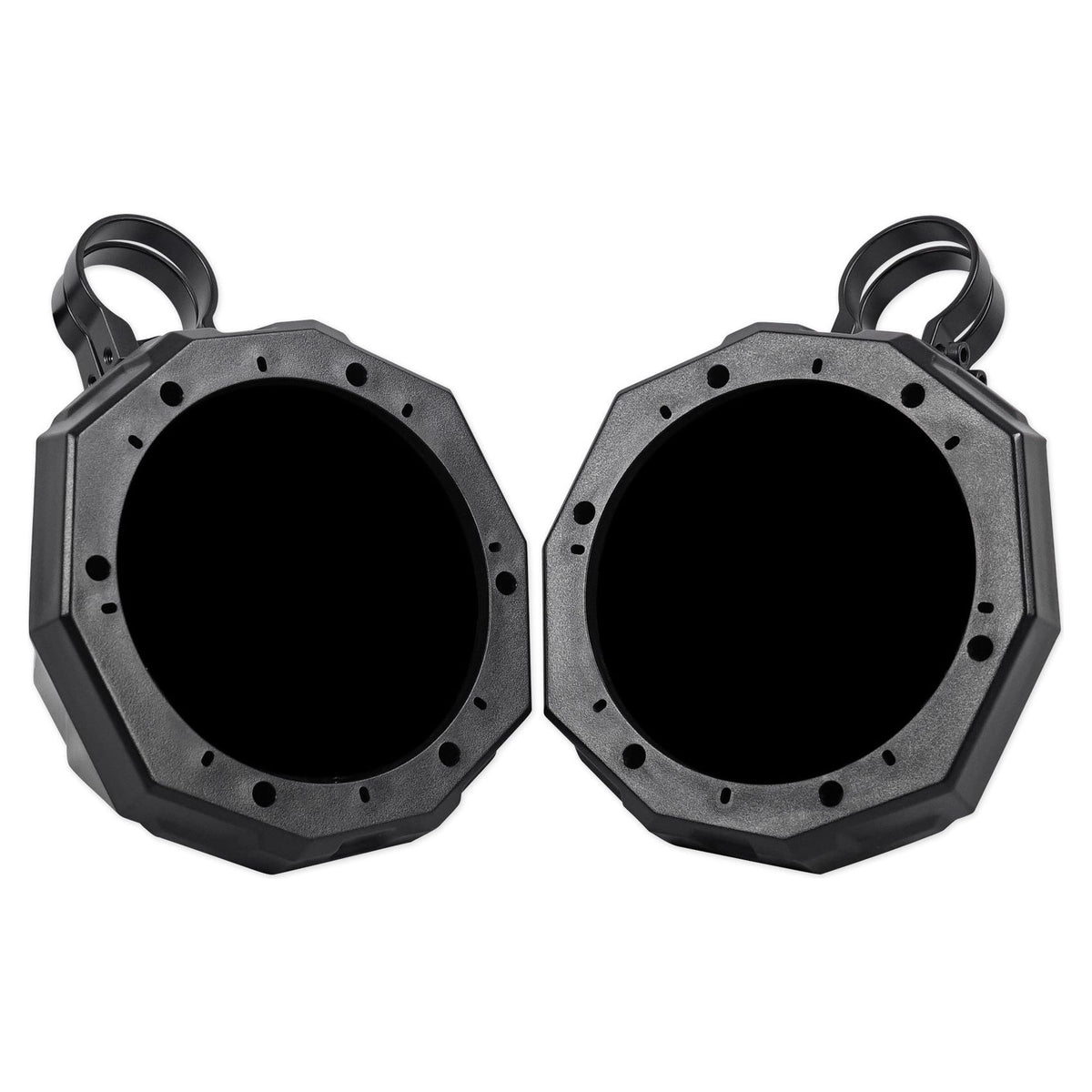 Pair 6.5" UTV Tower Speaker Pods with Rockville Handlebar Speakers