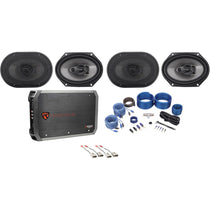 6x8" Factory Speaker Replacement+4-Ch Amp For 2004 Ford F-150 Heritage