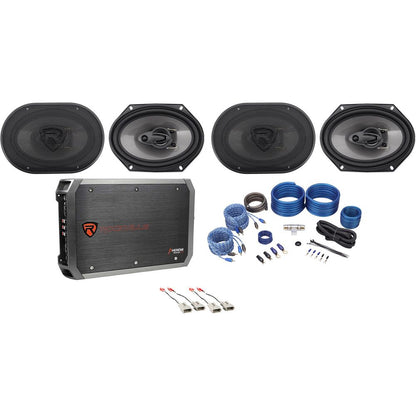 6x8" Factory Speaker Replacement+4-Ch Amp For 2004 Ford F-150 Heritage
