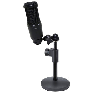 Audio Technica AT2020 Studio Recording Microphone-Cardioid Condenser+Mic Stand