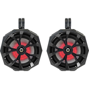 (2) Rockville 8" Speakers+SSV Swivel Cage Pods For Polaris RZR PRO XP w/2" Cage