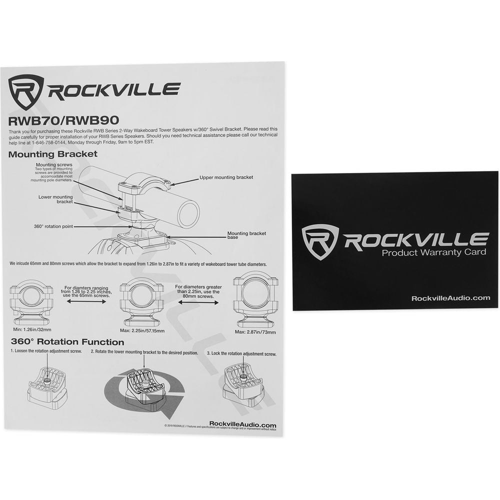 (2) 6.5" Rollbar Roll Cage Tower Speakers+MTX 2-Channel Amp For Kawasaki TERYX