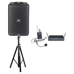 JBL Portable Rechargeable School Teacher Classroom PA Speaker + Stand + Headset