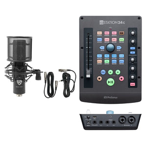 PRESONUS ioStation 24c 2x2 Recording interface Controller+Studio Mic+Pop Filter