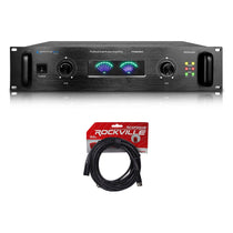 POWER65 6500W 2 Channel 2U Power Amplifier Amp + XLR Cable
