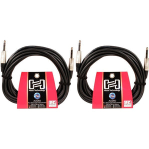 (2) Hosa HSS-030 1/4" TRS to 1/4" TRS 30 Foot Balanced Interconnect Audio Cables