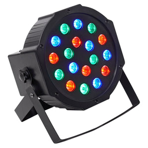 (2) Rockville FHB-118 LED RGB DMX LED PAR Can Wash Lights+(2) Cables+Carry Bag