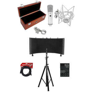Warm Audio WA-87 Nickel FET Condenser Microphone Recording Mic+Vocal Booth+Stand