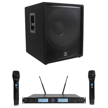 JRX218S Subwoofer + RWM3300UA Wireless Microphone System