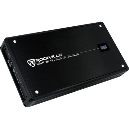 KRYPTON T2 Car Amplifier + 4 AWG Amp Wiring Kit Bundle