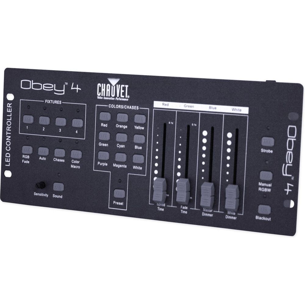 Chauvet Obey 4 Compact DMX-512 LED Wash Light Controller w/3 or 4 Channel Mode