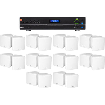 VMA1120 Amplifier + (20) 3.5" White Cube Speakers Bundle