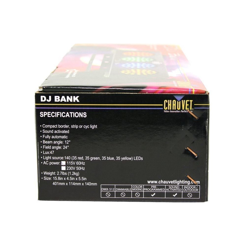 Chauvet DJ BANK RGBA LED Party Light w/ Automated Sound Activated Programs