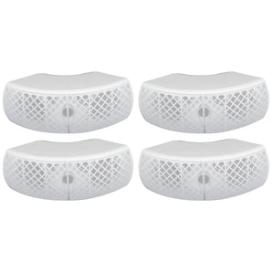 (4) Rockville WET-D4 White Indoor/Outdoor Commercial/Restaurant/Bar 70V Speakers