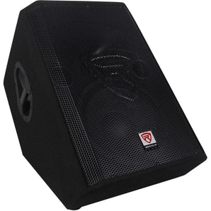 2) Rockville RSM12P 12" 2000 Watt Passive Stage Floor Monitor Speakers and Amplifier