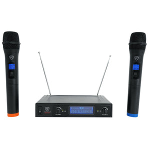 Rockville RWM132V VHF Wireless Dual HandHeld Microphone System/High Sensitivity