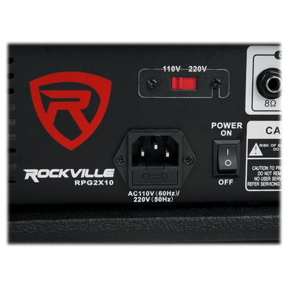 Rockville RPG2X10 V2 BX 2 1800w Powered 4 Ch Mixer/Amplifier w Bluetooth/EQ/Effects