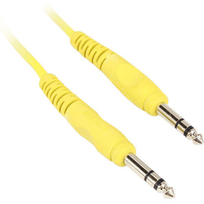 Rockville RCTR106Y 6' 1/4'' TRS to 1/4'' TRS Cable, Yellow, 100% Copper