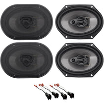 RV68.3A 6x8 Car Speakers 2-Pack + Ford Speaker Harness Bundle
