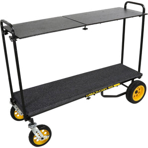 RocknRoller R10RT R10 500lb Capacity DJ Equipment Transport Cart+Long Shelf+Deck