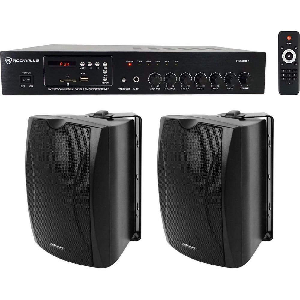 RCS80-1 + WET-6B Black Speakers Bundle