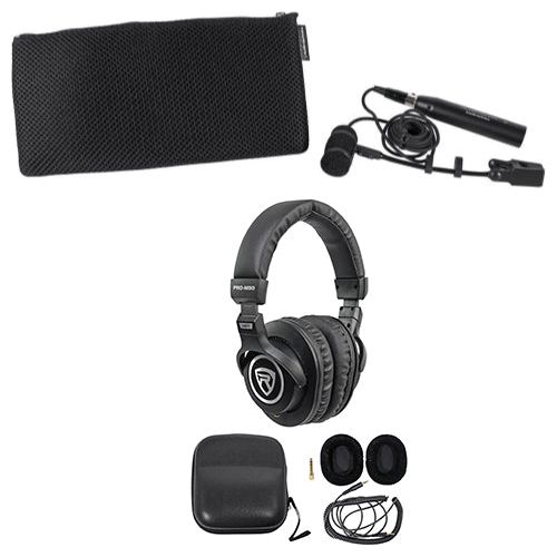 PRO 35 Condenser Clip-On Instrument Microphone Mic + Headphones