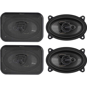 (4) Rockville RV46.3A 4x6" 3-Way Car Speakers 1000 Watts/140 Watts RMS CEA Rated