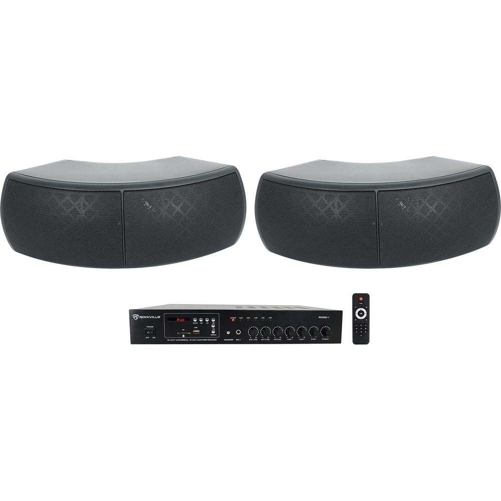 RCS80-1 + WET-D4 Black Speakers Bundle