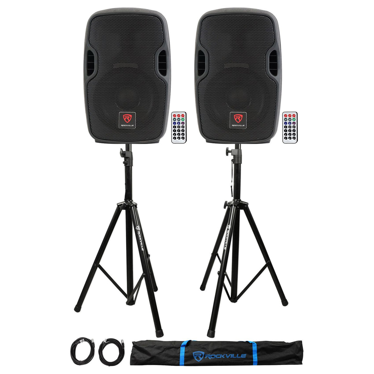 BPA8 8" Speakers 2-Pack + Tripod Stands Bundle