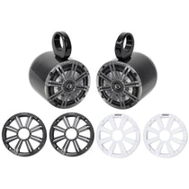 Pair KICKER 45KM654 6.5" 390 Watt Black Marine Wakeboard Tower Boat Speakers